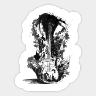 music, rock, metal girl Sticker